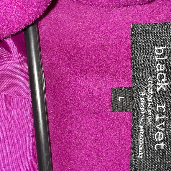 Black Rivet maroon color (bit darker than picture) size L buttoned coat - Picture 2 of 3